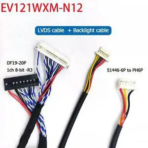 20P 1ch 8-bit lvds cable(25cm) + backlight cable for EV121WXM-N12 Industrial monitor 20P 1ch 8-bit lvds cable(25cm) + backlight cable for EV121WXM-N12 Industrial monitor