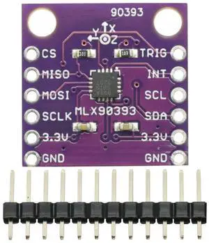 1pcs MLX90393 three digital Hall sensors 3D position of the rotational angular displacement Sensor Board Contactless 1pcs MLX90393 three digital Hall sensors 3D position of the rotational angular displacement Sensor Board Contactless
