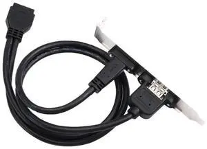 Rear USB 3.1 Port Expansion Cable 0.5M 20Pin To TYPE-C Female And USB 3.0 Female Data Connector With Bezel On Computer C Rear USB 3.1 Port Expansion Cable 0.5M 20Pin To TYPE-C Female And USB 3.0 Female Data Connector With Bezel On Computer C