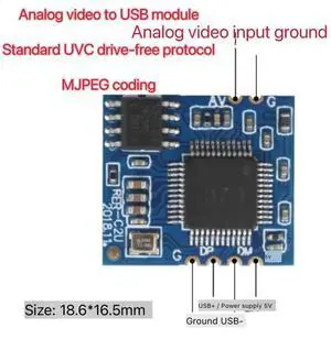 1PCS Analog AV Video to Digital USB Camera Module CVBS to USB Chip For UVC Drive-free 1PCS Analog AV Video to Digital USB Camera Module CVBS to USB Chip For UVC Drive-free