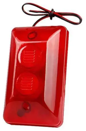 Mini Piezo Strobe Light Siren 12V Wired Alarm with Hi Sound 115dB TPS-123 Mini Piezo Strobe Light Siren 12V Wired Alarm with Hi Sound 115dB TPS-123