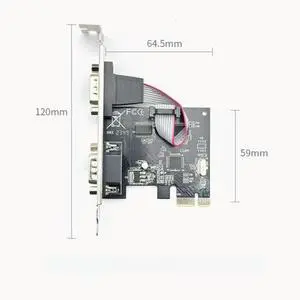 Cie To Two Serial Ports RS232 Industrial Control Computer Expansion Card Computer Adapter PCI-E Serial Card Cie To Two Serial Ports RS232 Industrial Control Computer Expansion Card Computer Adapter PCI-E Serial Card