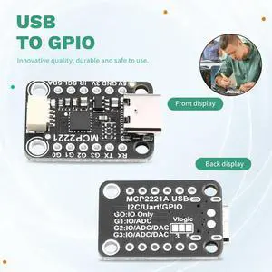 ADC Analog to Digital Converter MCP2221A USB to GPIO ADC for I2C Interface Converter Module ADC Analog to Digital Converter MCP2221A USB to GPIO ADC for I2C Interface Converter Module