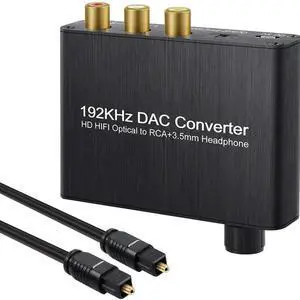 192Khz DAC Converter Digital To Analog Converter with Headphone Amplifier Built-In Bluetooth Receiver Music Player Durable 192Khz DAC Converter Digital To Analog Converter with Headphone Amplifier Built-In Bluetooth Receiver Music Player Durable