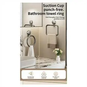 No Need to Drill Suction Cup Bathroom Towel Ring Kitchen Rag Rack Toilet Wall Hanging Hand Towel Ring Kitchen Rag Rack No Need to Drill Suction Cup Bathroom Towel Ring Kitchen Rag Rack Toilet Wall Hanging Hand Towel Ring Kitchen Rag Rack