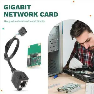 MINI PCI-E to Gigabit Ethernet Server Network Card 1000Mbps Gigabit Ethernet RJ45 LAN Network Adapter Straight PIN MINI PCI-E to Gigabit Ethernet Server Network Card 1000Mbps Gigabit Ethernet RJ45 LAN Network Adapter Straight PIN