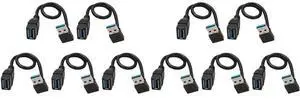 YM-10X USB 3.0 Right Angle 90Degree Extension Cable Male To Female Adapter Cord, 20Cm YM-10X USB 3.0 Right Angle 90Degree Extension Cable Male To Female Adapter Cord, 20Cm