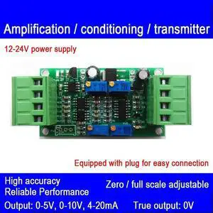 Load Cell Sensor Transmitter Amplifier Module 0-5V 0-10V 4-20mA Current voltage transmitter DC12-24V Weighing Sensor Module Load Cell Sensor Transmitter Amplifier Module 0-5V 0-10V 4-20mA Current voltage transmitter DC12-24V Weighing Sensor Module