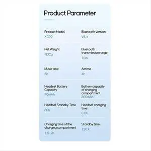 Translator Earbuds OWS Bluetooth 5.4 Headphones AI Real Time Language Translation Two-Way Device White Translator Earbuds OWS Bluetooth 5.4 Headphones AI Real Time Language Translation Two-Way Device White