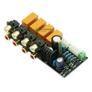 Double-sided 4 Channel Stereo Audio Input Signal Selector Relay Board Signal Switching Amplifier Board RCA For Speakers DIY Double-sided 4 Channel Stereo Audio Input Signal Selector Relay Board Signal Switching Amplifier Board RCA For Speakers DIY