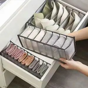 6PC- Closet Organizer for Socks Home Separated Underwear Box 7/9/11 Grids Jeans Bra Organizer Foldable Drawer 6PC- Closet Organizer for Socks Home Separated Underwear Box 7/9/11 Grids Jeans Bra Organizer Foldable Drawer