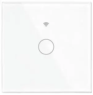 Tuya Matter Light Switch EU Standard 1-Way Glass Touch Panel APP Remote Control Voice Enabled White Tuya Matter Light Switch EU Standard 1-Way Glass Touch Panel APP Remote Control Voice Enabled White
