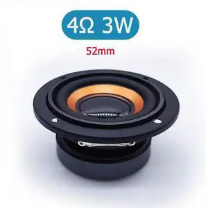 4Ohm 3W speaker 52mm reverse edge horn circular outer frame 64mm PU edge outer magnetic field 1pcs 4Ohm 3W speaker 52mm reverse edge horn circular outer frame 64mm PU edge outer magnetic field 1pcs