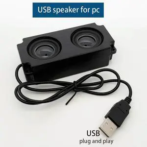 4Ohm 6W USB speaker for pc 101-47 dual speaker plug and play 101x47x29mm 4Ohm 6W USB speaker for pc 101-47 dual speaker plug and play 101x47x29mm