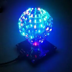 DIY electronic KIT led Light cube ball Multicolor 16kind flashing mode remote controled circuit learning soldering subject DIY electronic KIT led Light cube ball Multicolor 16kind flashing mode remote controled circuit learning soldering subject