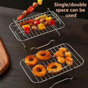 Hot Air Fryer Accessories Air Fryer Rack Airfryer Accessories for Ninja Double Chamber Airfryer Hot Air Fryer Accessories Air Fryer Rack Airfryer Accessories for Ninja Double Chamber Airfryer