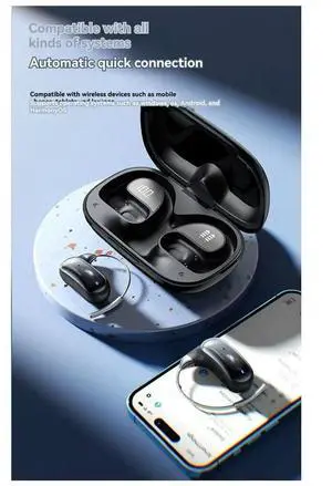 AI Bluetooth Earbuds with Translation for Real-Time Simultaneous Interpretation over-Ear Bone Conduction Design AI Bluetooth Earbuds with Translation for Real-Time Simultaneous Interpretation over-Ear Bone Conduction Design