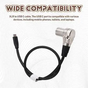USB C to XLR Converter Adapter Cable,Type C to Right Angle 3Pin XLR Male Audio Cord for Amplifier,Mixer Console Male USB C to XLR Converter Adapter Cable,Type C to Right Angle 3Pin XLR Male Audio Cord for Amplifier,Mixer Console Male