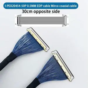 I-PEX20454-50P 0.5MM EDP cable Mirco coaxial cable 30cm opposite side I-PEX20454-50P 0.5MM EDP cable Mirco coaxial cable 30cm opposite side