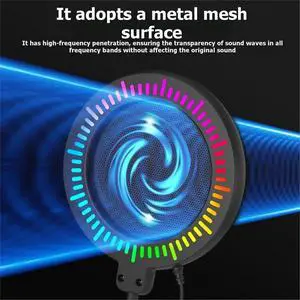 Microphone Blast Filter Flexible Windscreen Soundproof Enclosure, Colorful Lighting Effects, RGB Anti-Glare Filters Microphone Blast Filter Flexible Windscreen Soundproof Enclosure, Colorful Lighting Effects, RGB Anti-Glare Filters