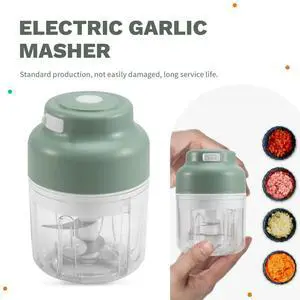 Electric Garlic Chopper, 320ML Mini Veggie Chopper with 6 Blades, USB Rechargeable Grinder Electric Garlic Chopper, 320ML Mini Veggie Chopper with 6 Blades, USB Rechargeable Grinder