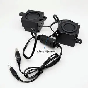 USB mini speakers for pc plug and play 1 pair with 3.5mm audio input Around Stereo USB mini speakers for pc plug and play 1 pair with 3.5mm audio input Around Stereo