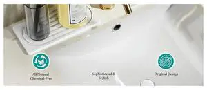 Water Absorbing Stone Tray for Sink, Quick Drying Diatomite Bathroom Tray Countertop, Drying Mat for Kitchen Counter Water Absorbing Stone Tray for Sink, Quick Drying Diatomite Bathroom Tray Countertop, Drying Mat for Kitchen Counter