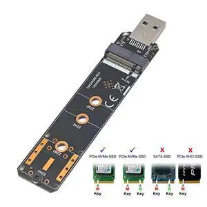 NVME USB Adapter M.2 NVMe To USB 3.1 SSD Adapter 10Gbps USB3.1 Gen 2 RTL9210 Chips for M Key M2 NVMe 2230 2242 2260 2280 M.2 SSD NVME USB Adapter M.2 NVMe To USB 3.1 SSD Adapter 10Gbps USB3.1 Gen 2 RTL9210 Chips for M Key M2 NVMe 2230 2242 2260 2280 M.2 SSD