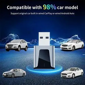 Mini CarPlay Adapter, 2 in 1 CarPlay & Android Auto Adapter Converts Factory Wired CarPlay to Mini CarPlay Adapter, 2 in 1 CarPlay & Android Auto Adapter Converts Factory Wired CarPlay to