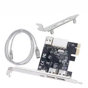 PCI-E 1X To 16X 1394 DV Video Capture Card with 6 Pin To 4 Pin Firewire Adapter 3 Ports Free Driver Desktop Computer Accessory PCI-E 1X To 16X 1394 DV Video Capture Card with 6 Pin To 4 Pin Firewire Adapter 3 Ports Free Driver Desktop Computer Accessory