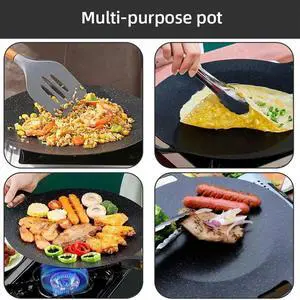 34CM Grill Pan Korean Round Non-Stick Barbecue Plate for Outdoor Travel Camping Frying Pan Barbecue Accessories 34CM Grill Pan Korean Round Non-Stick Barbecue Plate for Outdoor Travel Camping Frying Pan Barbecue Accessories