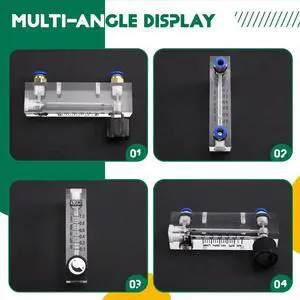 4T 0.1-1L/MIN Acrylic Variable Area Flow Meter Adjustable Panel Mount Gas Rotameter Air Flow Rate Controller 4T 0.1-1L/MIN Acrylic Variable Area Flow Meter Adjustable Panel Mount Gas Rotameter Air Flow Rate Controller