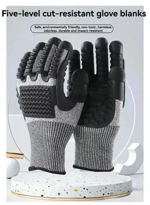 TPE Cut-Resistant and Impact-Resistant Gloves Shock-Absorbing for Logging,Mining,Construction,Drilling,and Road Repair TPE Cut-Resistant and Impact-Resistant Gloves Shock-Absorbing for Logging,Mining,Construction,Drilling,and Road Repair