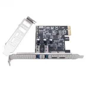 PCIE USB Type C Expansion Card Adapter HUB 2Port USB-C + 2Port USB3.2 GEN1 5Gbps Riser Card with Low Profile Bracket for Desktop PCIE USB Type C Expansion Card Adapter HUB 2Port USB-C + 2Port USB3.2 GEN1 5Gbps Riser Card with Low Profile Bracket for Desktop