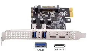 PCIE To USB 3.2 Gen1 5Gbps Expansion Card PCI Express 1x 4X 8X 16X Board 2 USB 2 Type C Extend Adapter Computer USB Converter PCIE To USB 3.2 Gen1 5Gbps Expansion Card PCI Express 1x 4X 8X 16X Board 2 USB 2 Type C Extend Adapter Computer USB Converter