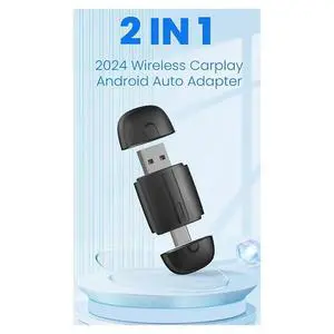 CarPlay Android Auto Adapter 5Ghz Type-C/USB Plug and Play 2in1 Dongle for Audi Benz Volvo VW Toyota Skoda CarPlay Android Auto Adapter 5Ghz Type-C/USB Plug and Play 2in1 Dongle for Audi Benz Volvo VW Toyota Skoda