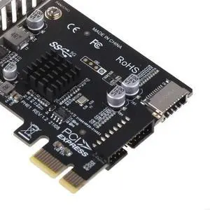 2025 Pcie to USB3 Type-E Front Type-C 19P Expansion Card Compatible Pci-EX1 X16 2025 Pcie to USB3 Type-E Front Type-C 19P Expansion Card Compatible Pci-EX1 X16