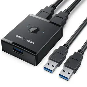 USB3.0 Switch 1x2/2x1 USB Hub Bidirectional USB3.0 Switcher USB 3.0 Extender Shared Controller for PC Keyboard Mouse Printer USB3.0 Switch 1x2/2x1 USB Hub Bidirectional USB3.0 Switcher USB 3.0 Extender Shared Controller for PC Keyboard Mouse Printer