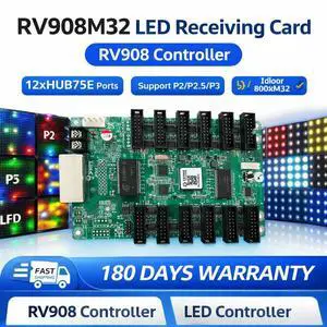 RV908M32 led receiving card rv908 controller 12xhub75e ports support p2/p2.5/p3 indoor outdoor panel led p10 RV908M32 led receiving card rv908 controller 12xhub75e ports support p2/p2.5/p3 indoor outdoor panel led p10