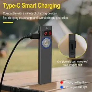 Multi Functional LED Flashlight Super Bright Torch Multi Light Illumination Type-C Charging Long Range Lantern Multi Functional LED Flashlight Super Bright Torch Multi Light Illumination Type-C Charging Long Range Lantern
