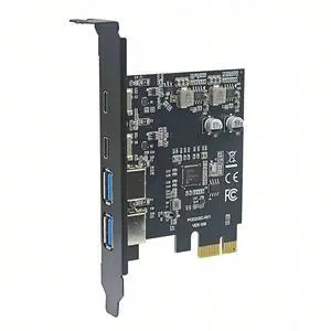PCI Express Card 2Port USB-A + 2Port USB-C USB3.2 Gen1 5Gbps PCIE Card Expansion Card Add on Cards Adapter for /Linux OS PCI Express Card 2Port USB-A + 2Port USB-C USB3.2 Gen1 5Gbps PCIE Card Expansion Card Add on Cards Adapter for /Linux OS
