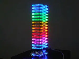KS16 LED Music Audio Spectrum Indicator Fantasy Crystal Cube LED Home Theater DIY Kit Music Spectrum VU Tower For KS16 LED Music Audio Spectrum Indicator Fantasy Crystal Cube LED Home Theater DIY Kit Music Spectrum VU Tower For