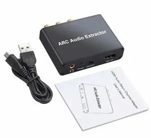 ARC Audio Extractor Converter 192KHz HDMI ARC To SPDIF Coaxial L/R Stereo RCA 3.5mm Stereo Audio Adapter for TV Soundbar Speaker ARC Audio Extractor Converter 192KHz HDMI ARC To SPDIF Coaxial L/R Stereo RCA 3.5mm Stereo Audio Adapter for TV Soundbar Speaker