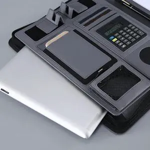YM-Business Padfolio Portfolio Case Handle PU Leather Portfolio Folder For School Office Conference Notepad YM-Business Padfolio Portfolio Case Handle PU Leather Portfolio Folder For School Office Conference Notepad