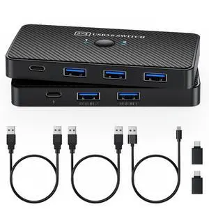 USB3.0 KVM Switch Adapter USB 3.0 Switcher 2 Input 4 Output USB Switch KVM Switcher Printer Sharer For Computer Keyboard USB3.0 KVM Switch Adapter USB 3.0 Switcher 2 Input 4 Output USB Switch KVM Switcher Printer Sharer For Computer Keyboard