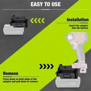 Adapter for Ryobi 40V Lithium Convert to Work for Milwaukee 18V Cordless Power Tool Adapter for Ryobi 40V Lithium Convert to Work for Milwaukee 18V Cordless Power Tool