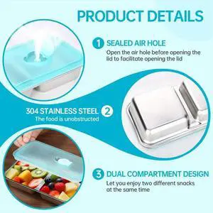 4 Pack Stainless Steel Containers Reusable,Compartment Food Containers with Leakproof Lids Prep Dishwasher Safe 4 Pack Stainless Steel Containers Reusable,Compartment Food Containers with Leakproof Lids Prep Dishwasher Safe