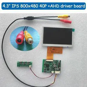 4.3 inch 800x480 IPS LCD display module kit 40P with AHD1080P driver board AV+DC video connection cable 4.3 inch 800x480 IPS LCD display module kit 40P with AHD1080P driver board AV+DC video connection cable