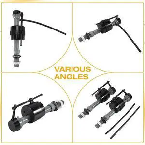 2 Pcs Universal Toilet Fill Valve Replacement Kit, Fill Valve2-Inch Flappe, Adjustable Toilet Repair Kit Inside Tank, 2 Pcs Universal Toilet Fill Valve Replacement Kit, Fill Valve2-Inch Flappe, Adjustable Toilet Repair Kit Inside Tank,