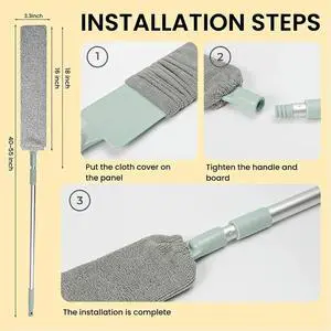 Extendable Microfiber Duster Versatile Cleaning Tool for Ceilings, Blinds, Under Furniture Washable Dusting Wand Extendable Microfiber Duster Versatile Cleaning Tool for Ceilings, Blinds, Under Furniture Washable Dusting Wand